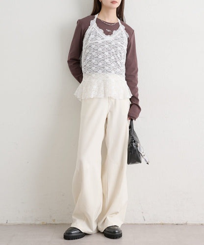 [內搭Good！！] mystic Lace peplum halter camisole - Image 31