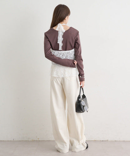 [內搭Good！！] mystic Lace peplum halter camisole - Image 33