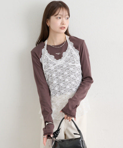 [內搭Good！！] mystic Lace peplum halter camisole - Image 36
