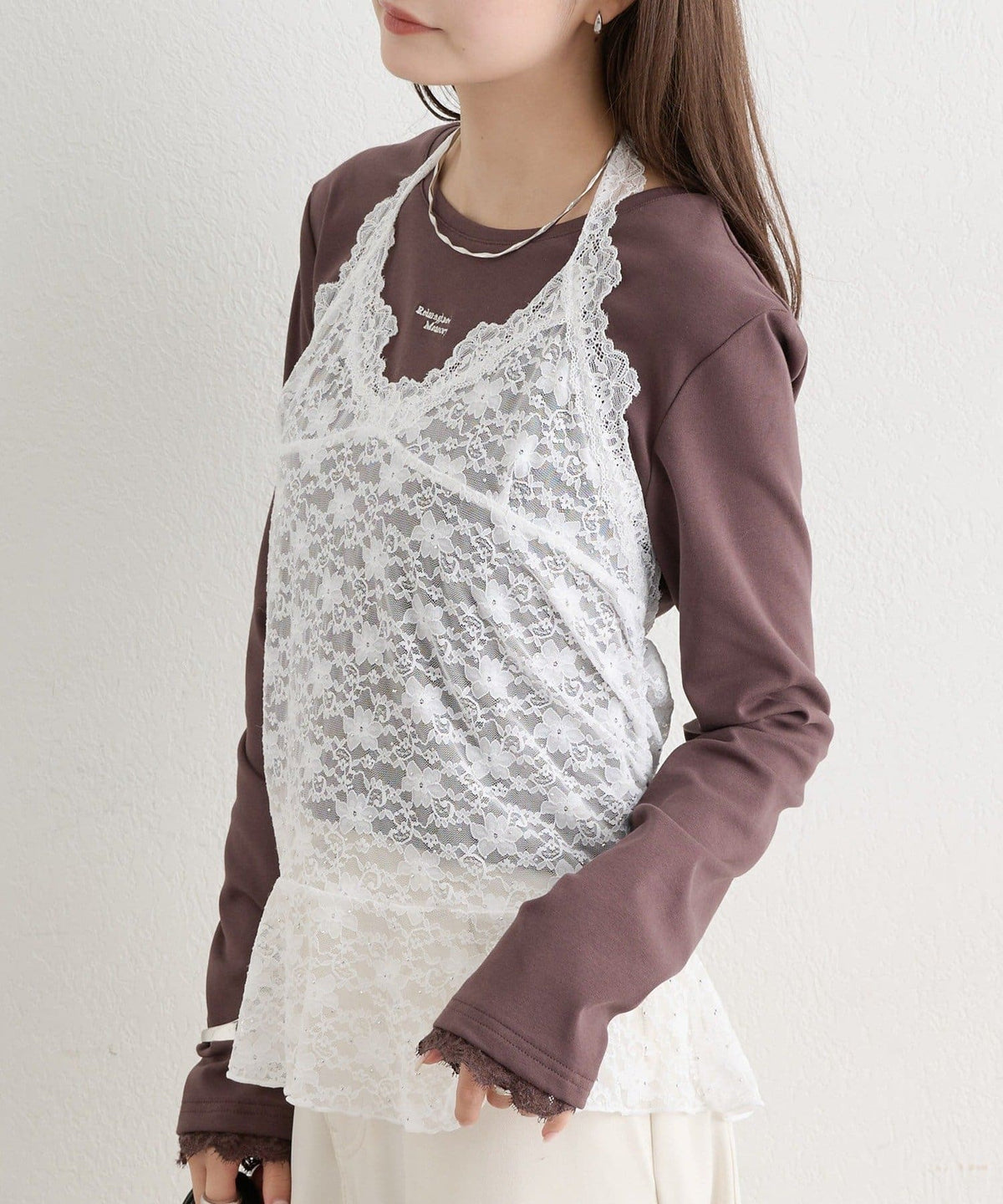 [內搭Good！！] mystic Lace peplum halter camisole - Image 23