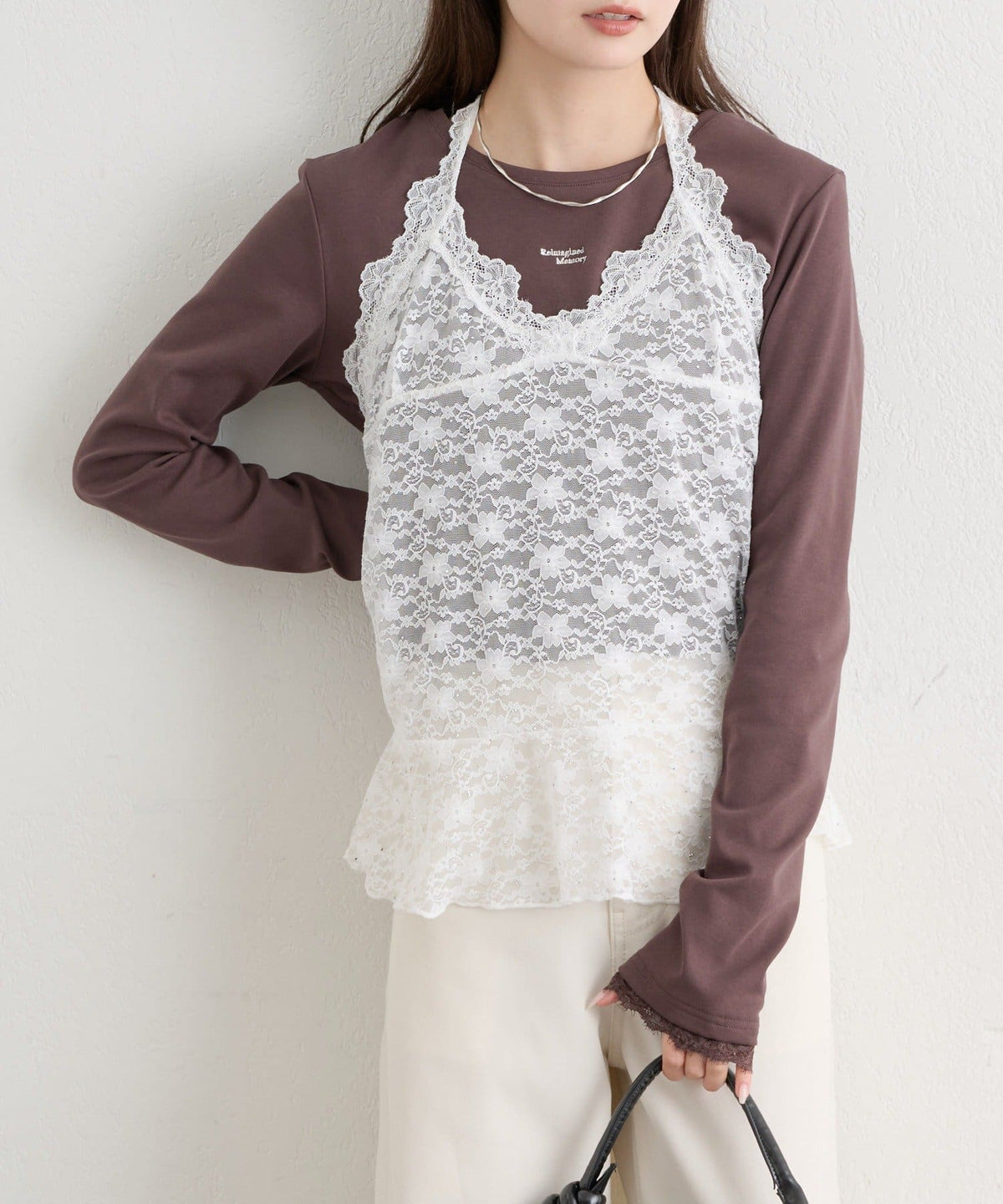 [內搭Good！！] mystic Lace peplum halter camisole - Image 28