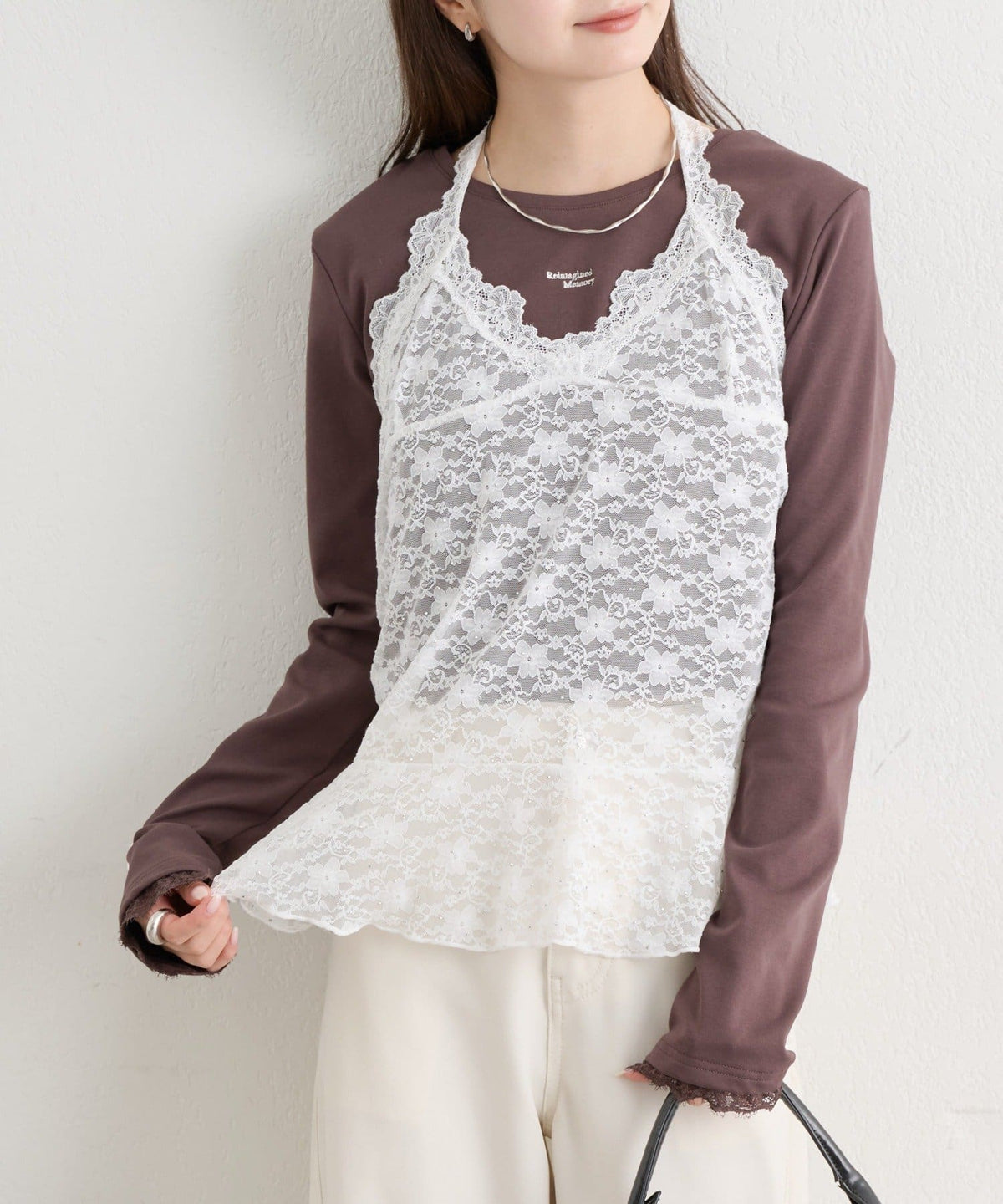 [內搭Good！！] mystic Lace peplum halter camisole - Image 30