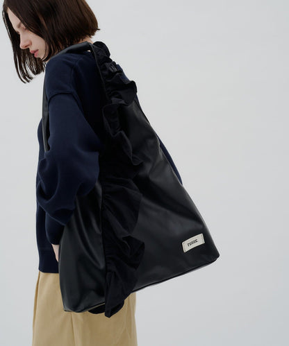 TYNNE. 撞色荷葉邊Triangle Bag - Image 27