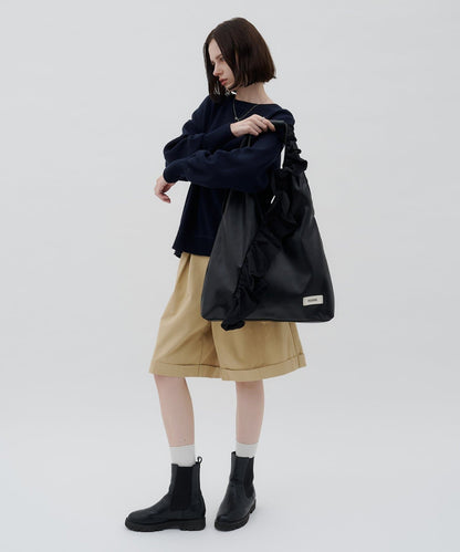 TYNNE. 撞色荷葉邊Triangle Bag - Image 33