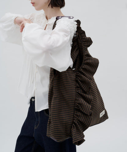 TYNNE. 撞色荷葉邊Triangle Bag - Image 8