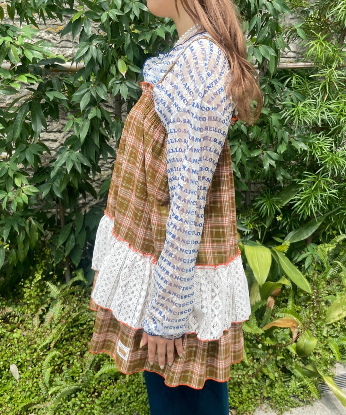 HELLO.SANFRANCISCO 格紋Lace tunic dress - Image 12