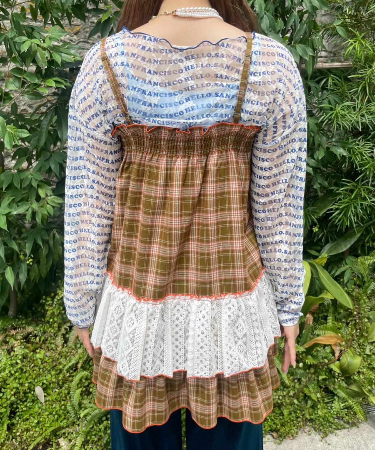 HELLO.SANFRANCISCO 格紋Lace tunic dress - Image 13