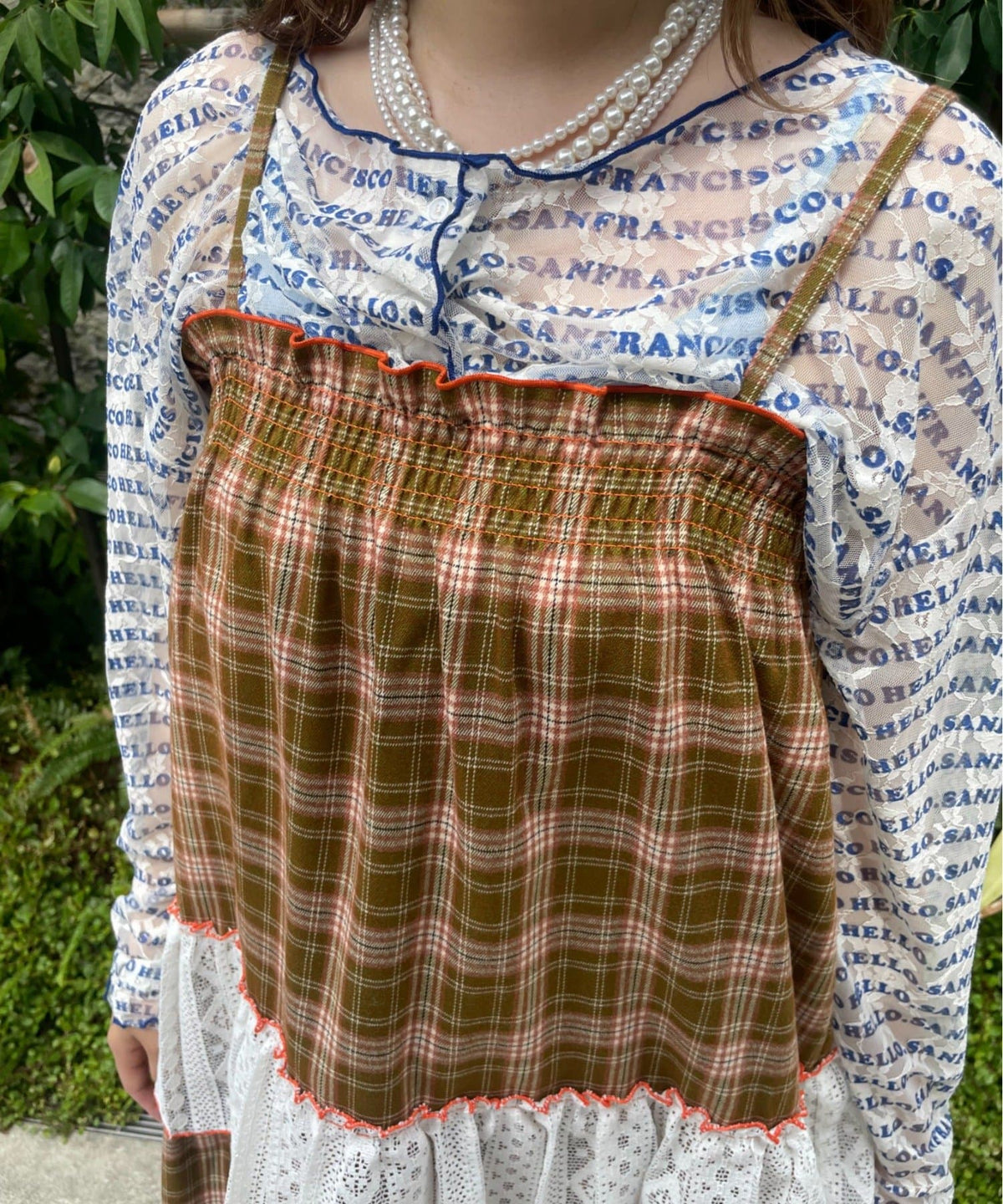 HELLO.SANFRANCISCO 格紋Lace tunic dress - Image 14