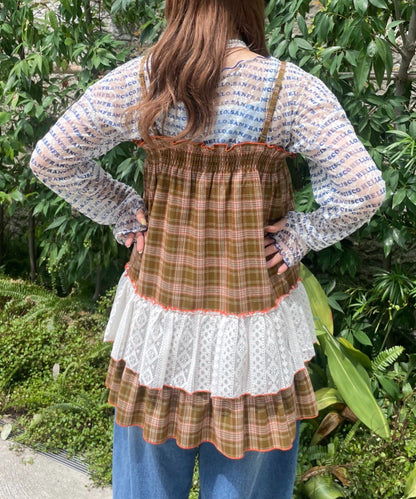 HELLO.SANFRANCISCO 格紋Lace tunic dress - Image 7