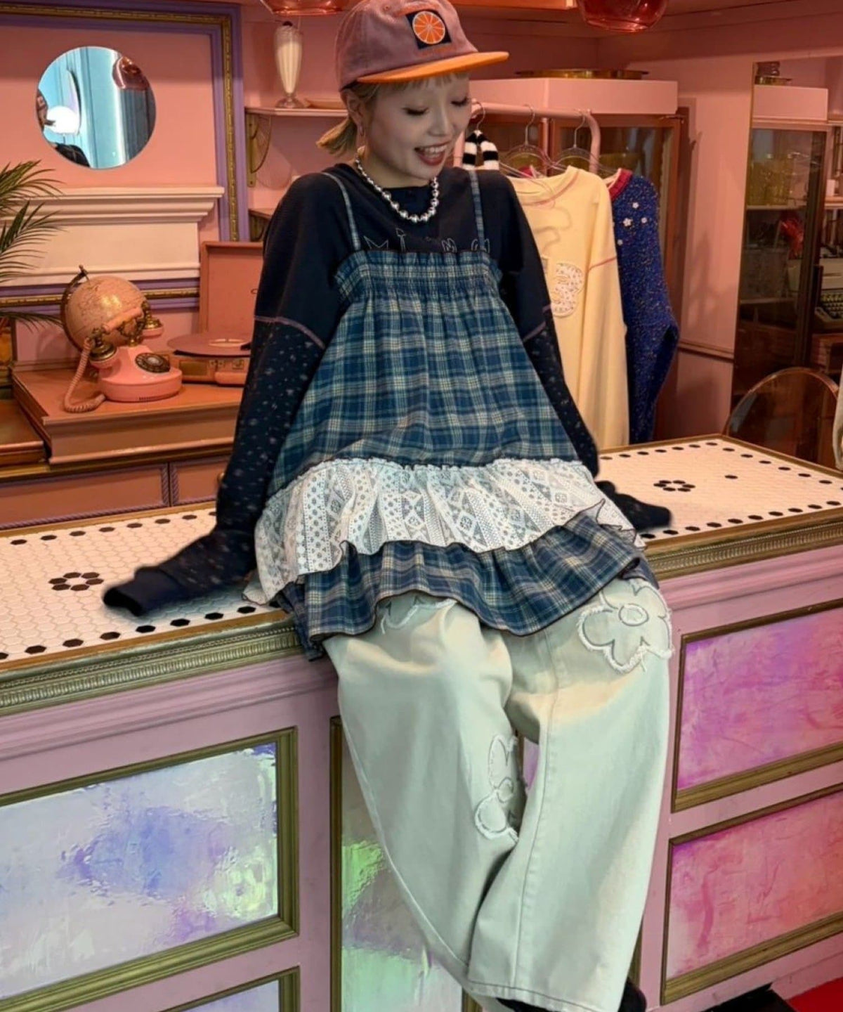 HELLO.SANFRANCISCO 格紋Lace tunic dress - Image 26