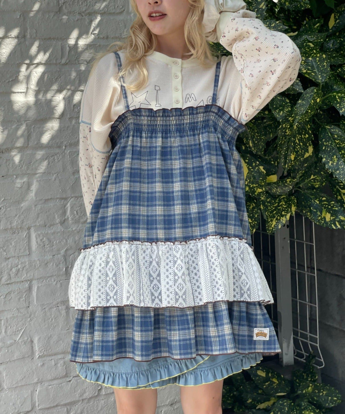 HELLO.SANFRANCISCO 格紋Lace tunic dress - Image 17