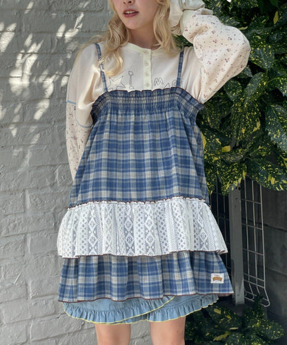 HELLO.SANFRANCISCO 格紋Lace tunic dress - Image 17