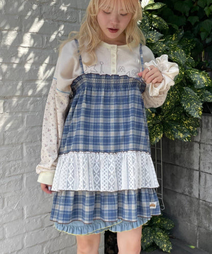 HELLO.SANFRANCISCO 格紋Lace tunic dress - Image 18