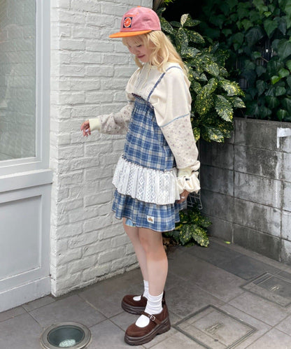 HELLO.SANFRANCISCO 格紋Lace tunic dress - Image 22