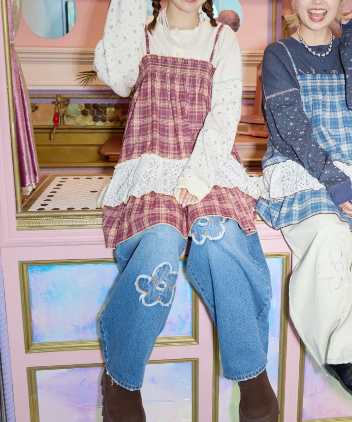 HELLO.SANFRANCISCO 格紋Lace tunic dress - Image 28