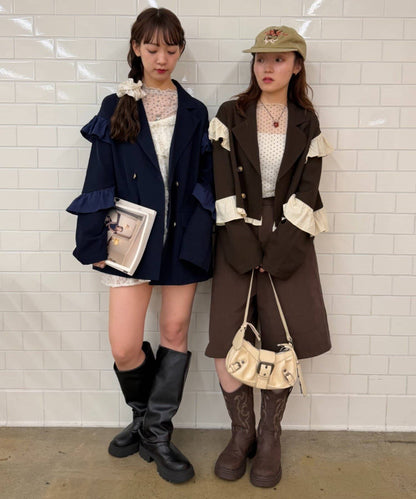 [長/短Version ]w closet Frill jacket - Image 13