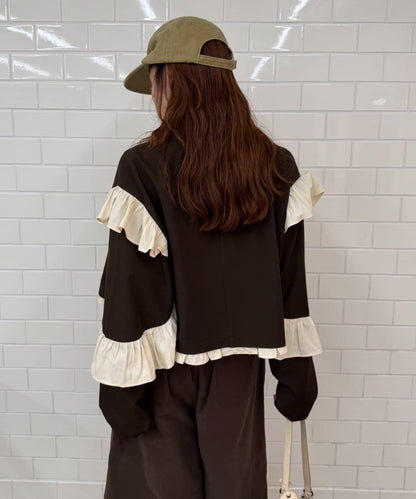 [長/短Version ]w closet Frill jacket - Image 6