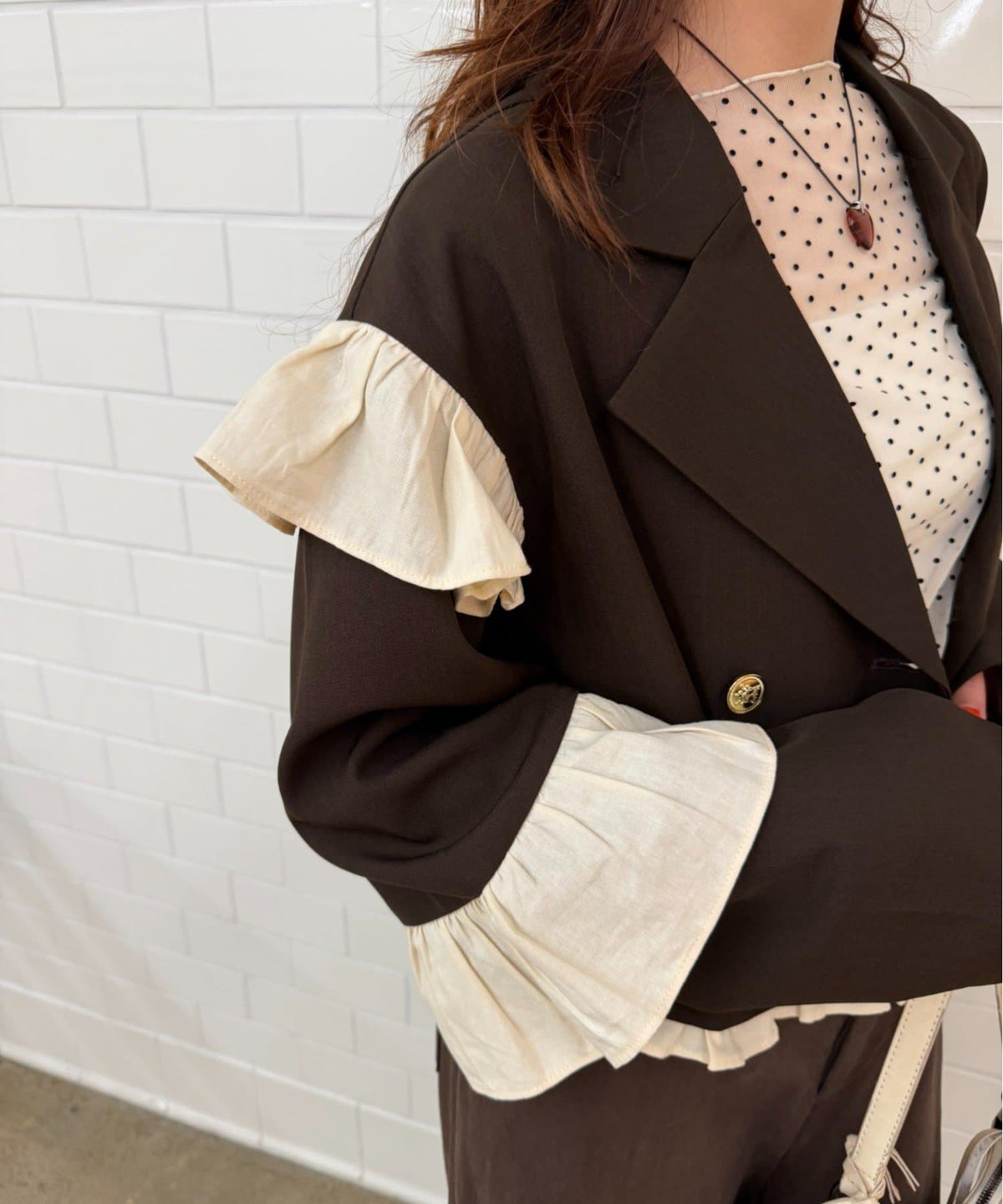 [長/短Version ]w closet Frill jacket - Image 11