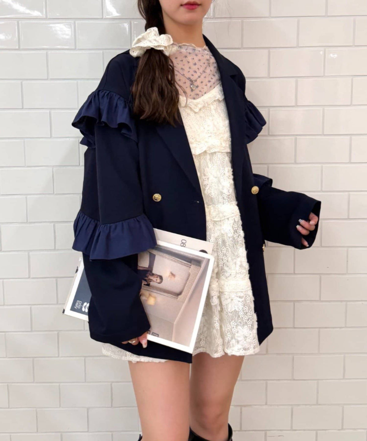 [長/短Version ]w closet Frill jacket - Image 20