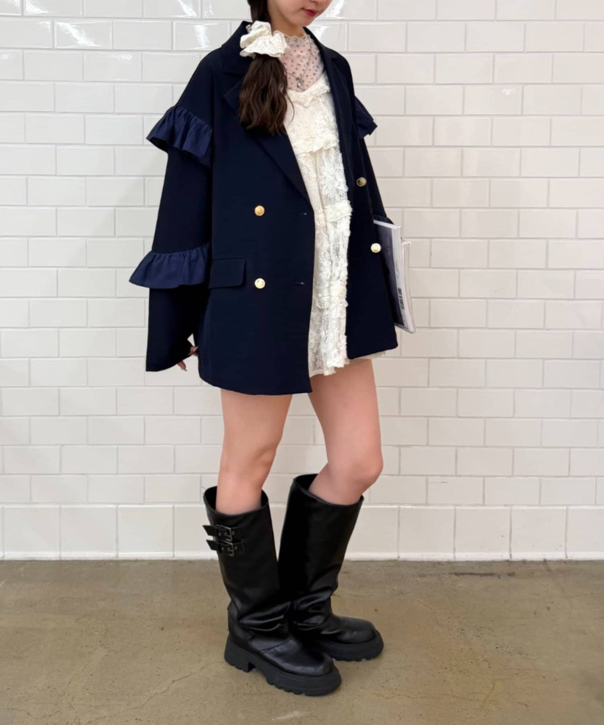 [長/短Version ]w closet Frill jacket - Image 24