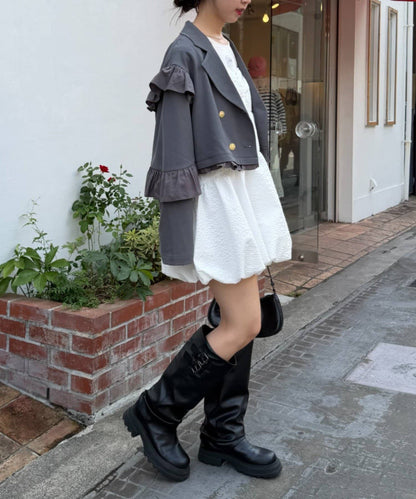 [長/短Version ]w closet Frill jacket - Image 42