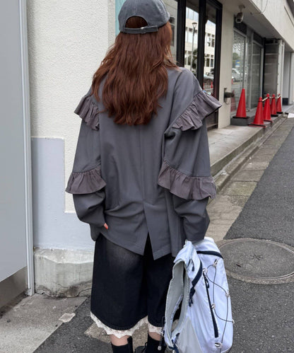 [長/短Version ]w closet Frill jacket - Image 47