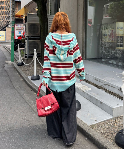 CIAOPANIC Ruffle邊Double Zip Knit Hoodie - Image 37