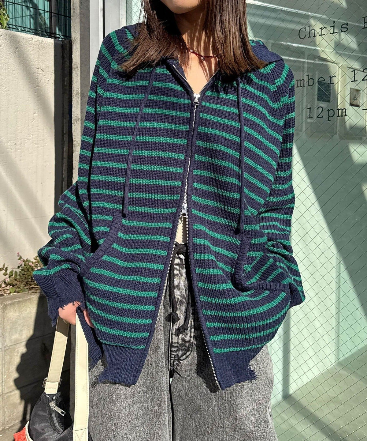 CIAOPANIC Ruffle邊Double Zip Knit Hoodie - Image 39
