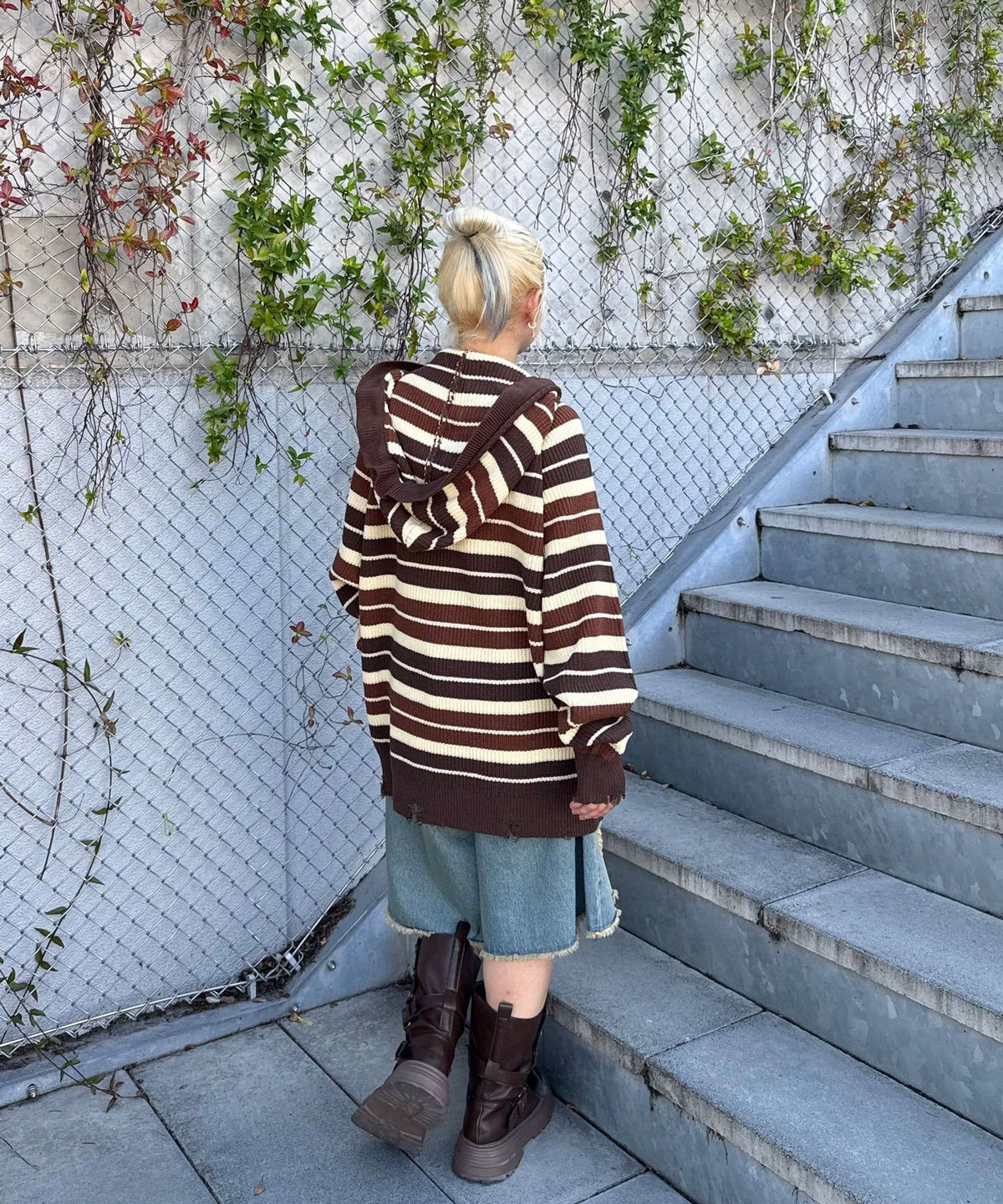 CIAOPANIC Ruffle邊Double Zip Knit Hoodie - Image 62