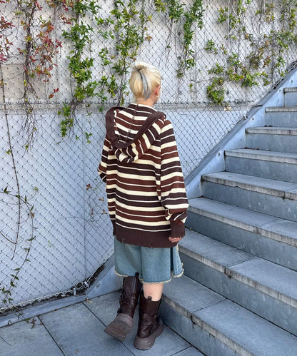 CIAOPANIC Ruffle邊Double Zip Knit Hoodie - Image 62