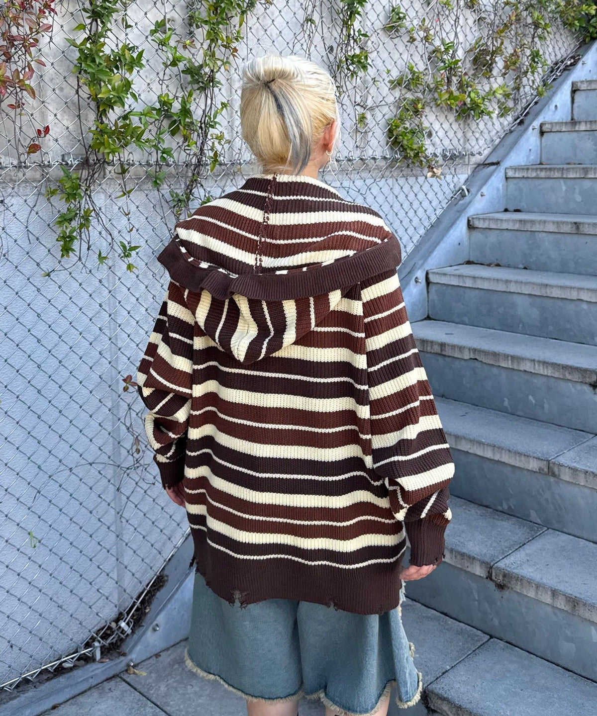 CIAOPANIC Ruffle邊Double Zip Knit Hoodie - Image 59