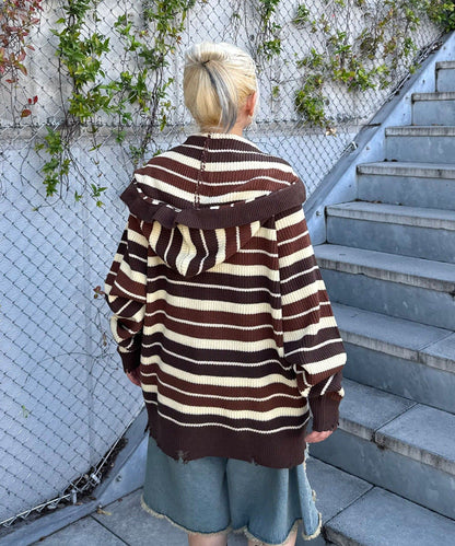 CIAOPANIC Ruffle邊Double Zip Knit Hoodie - Image 59