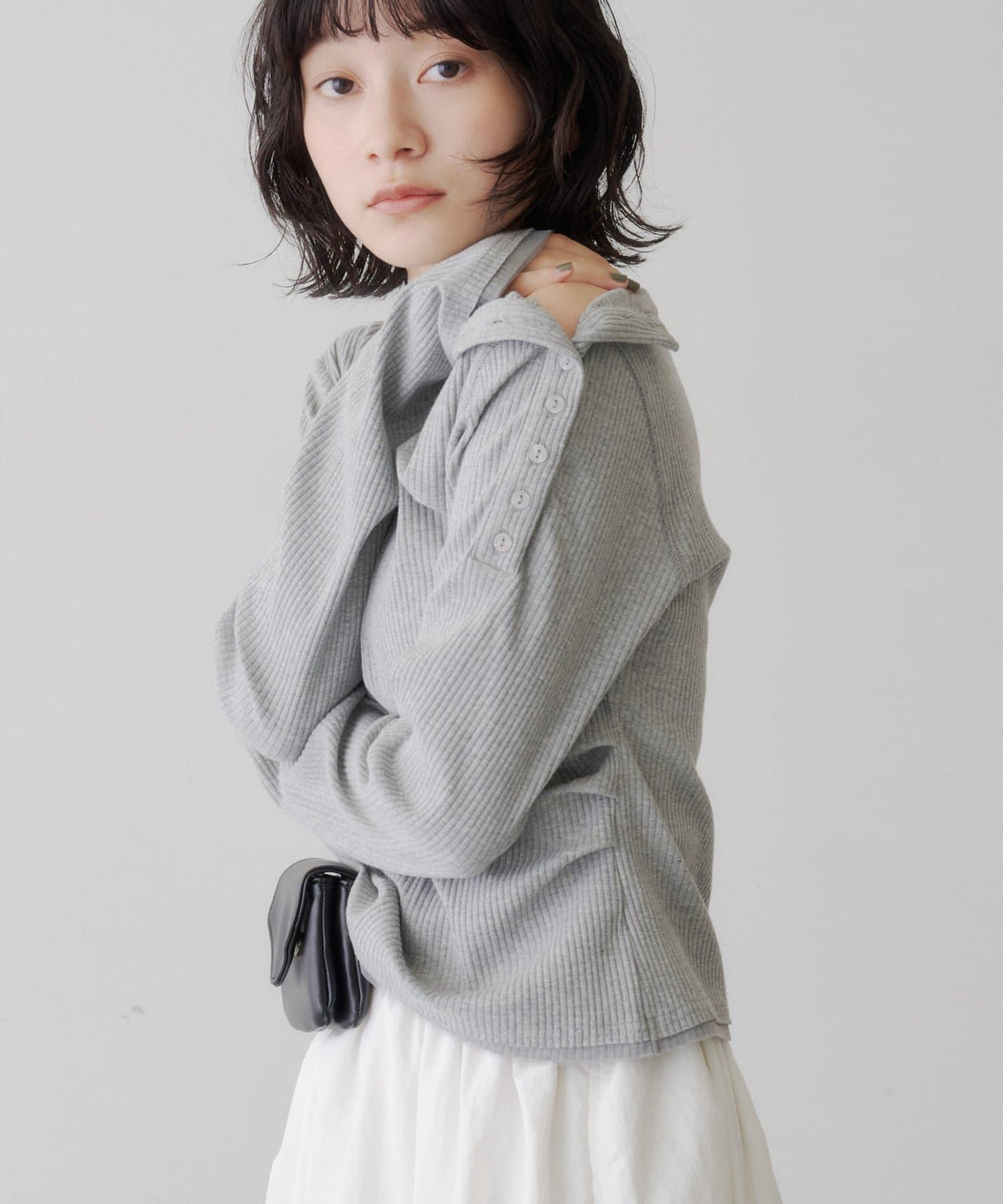 [Lace / 純色] Kastane 露肩紐扣Top - Image 13