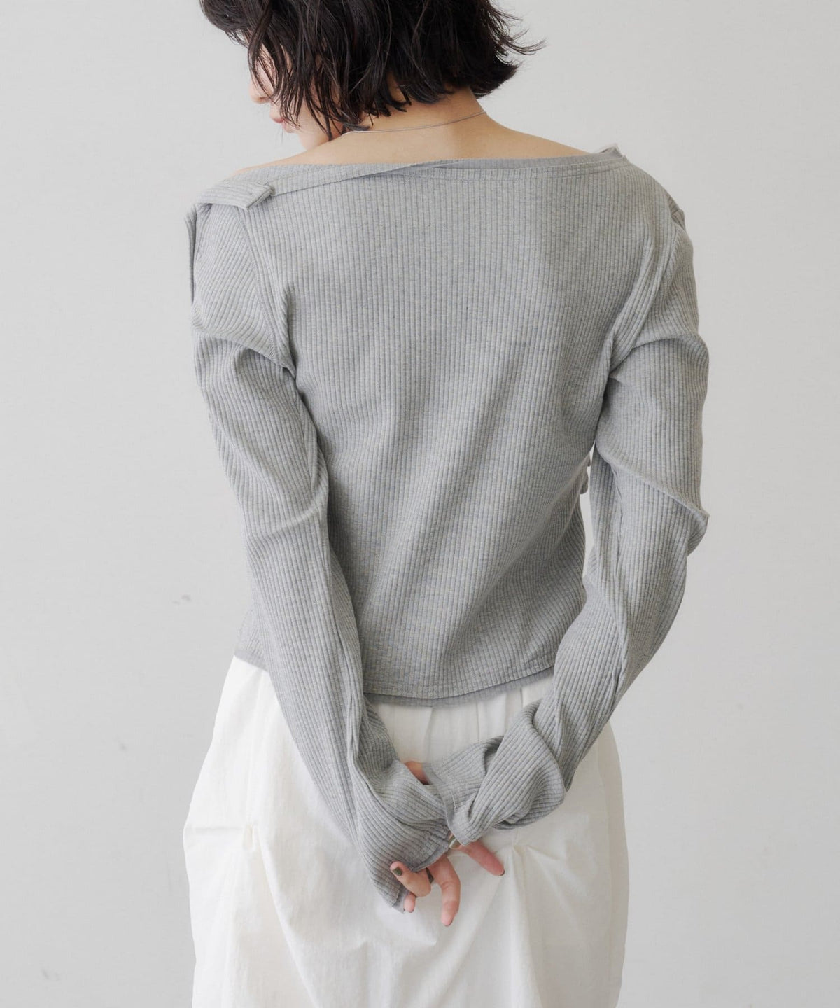 [Lace / 純色] Kastane 露肩紐扣Top - Image 14