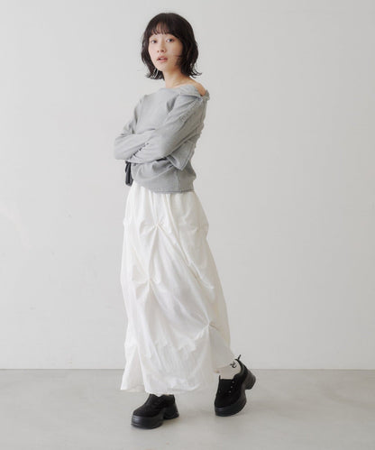 [Lace / 純色] Kastane 露肩紐扣Top - Image 15