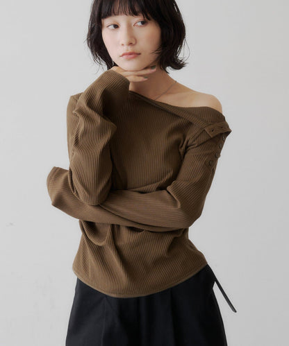 [Lace / 純色] Kastane 露肩紐扣Top - Image 18