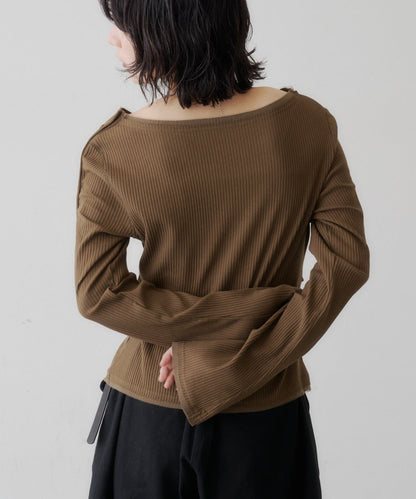 [Lace / 純色] Kastane 露肩紐扣Top - Image 21