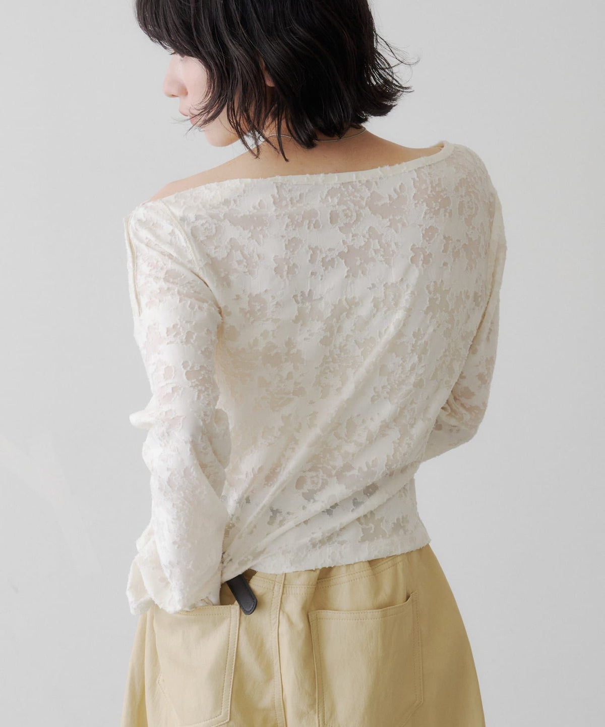 [Lace / 純色] Kastane 露肩紐扣Top - Image 29
