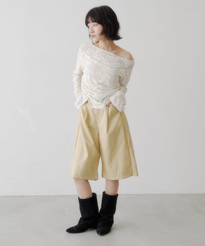 [Lace / 純色] Kastane 露肩紐扣Top - Image 30