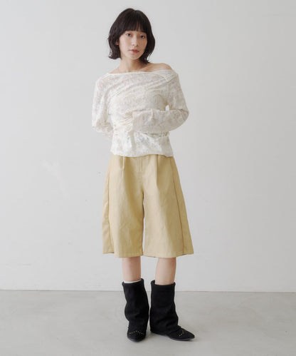 [Lace / 純色] Kastane 露肩紐扣Top - Image 31