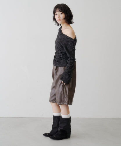 [Lace / 純色] Kastane 露肩紐扣Top - Image 37