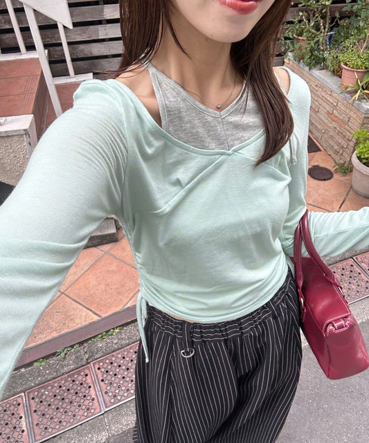 CIAOPANIC 假2件 Halter Design Top - Image 1