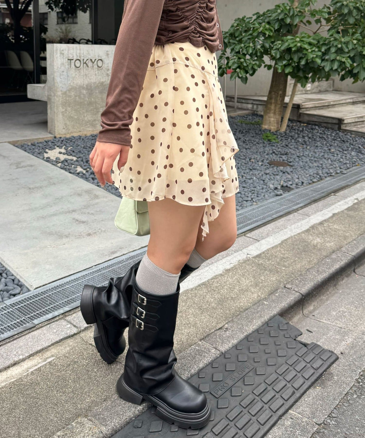 CIAOPANIC 波點透視不規則下擺裙褲 - Image 7