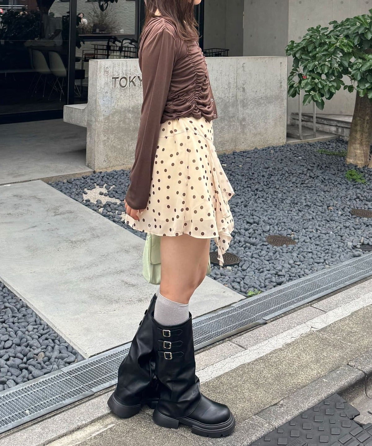 CIAOPANIC 波點透視不規則下擺裙褲 - Image 10