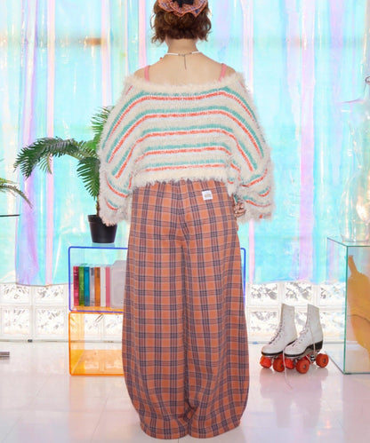 HELLO.SANFRANCISCO 2-Way Striped Cardigan with Ribbon - Image 10