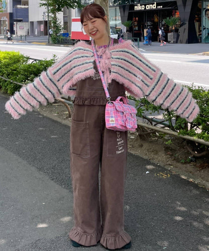 HELLO.SANFRANCISCO 2-Way Striped Cardigan with Ribbon - Image 20