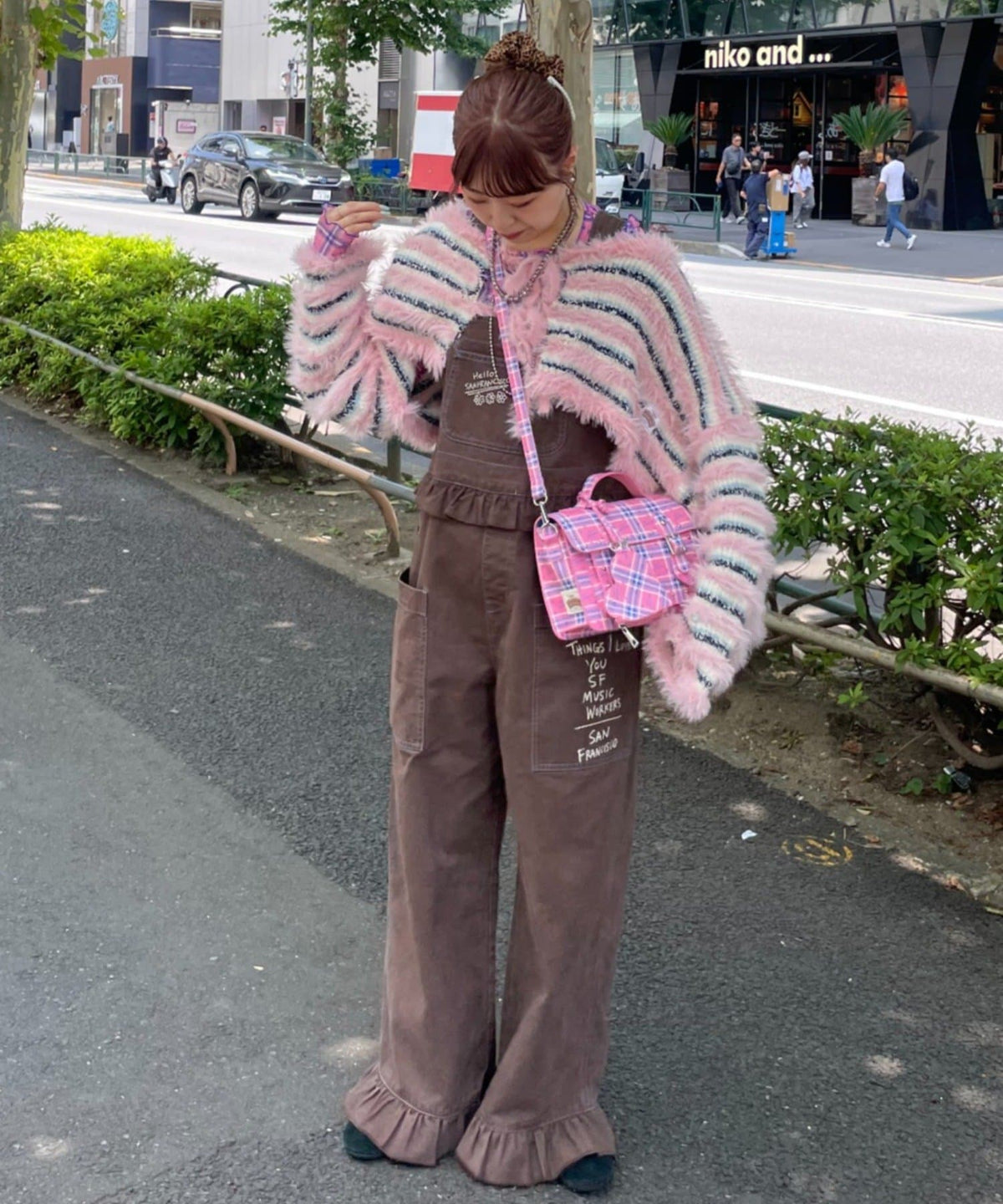 HELLO.SANFRANCISCO 2-Way Striped Cardigan with Ribbon - Image 21