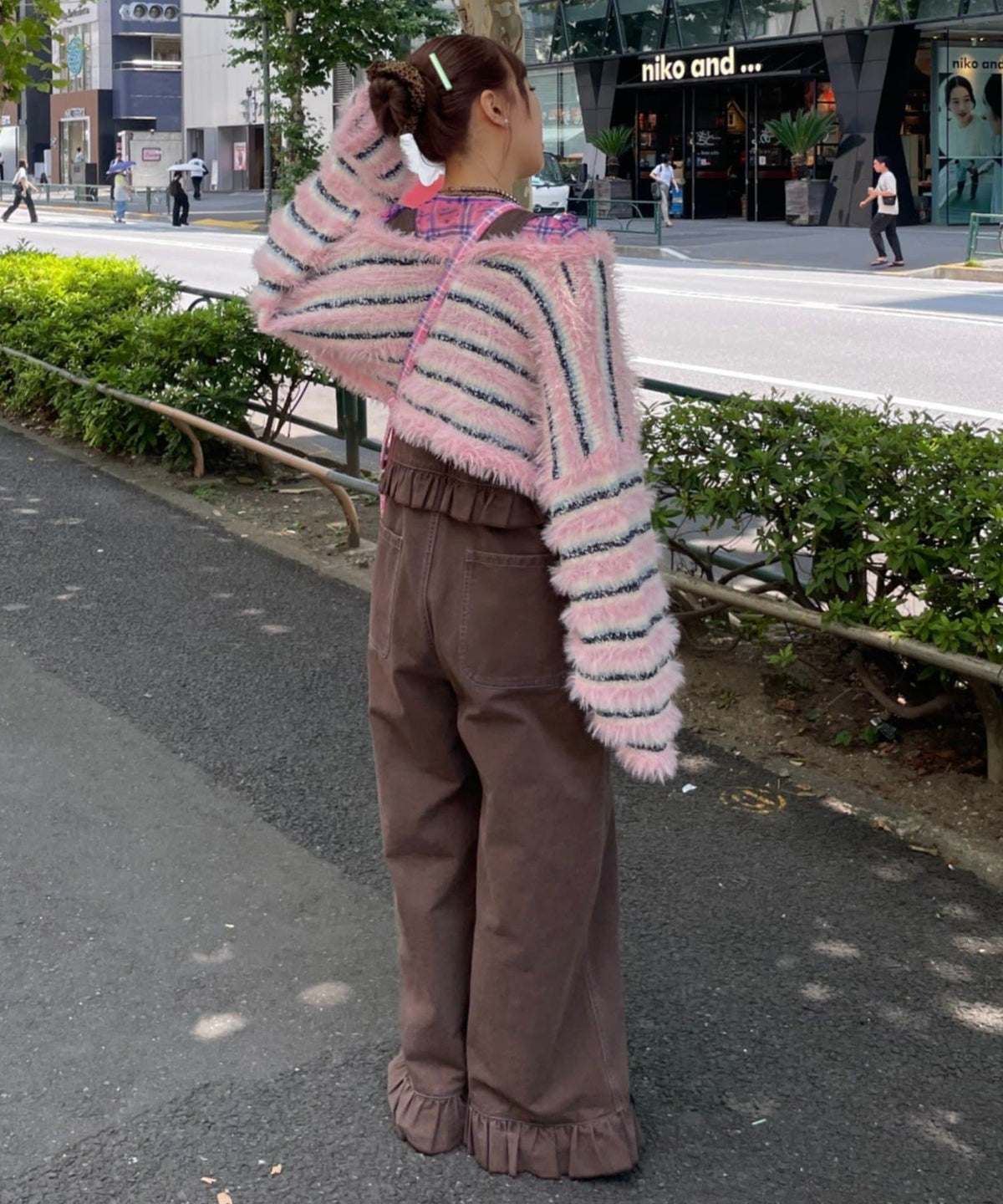 HELLO.SANFRANCISCO 2-Way Striped Cardigan with Ribbon - Image 22