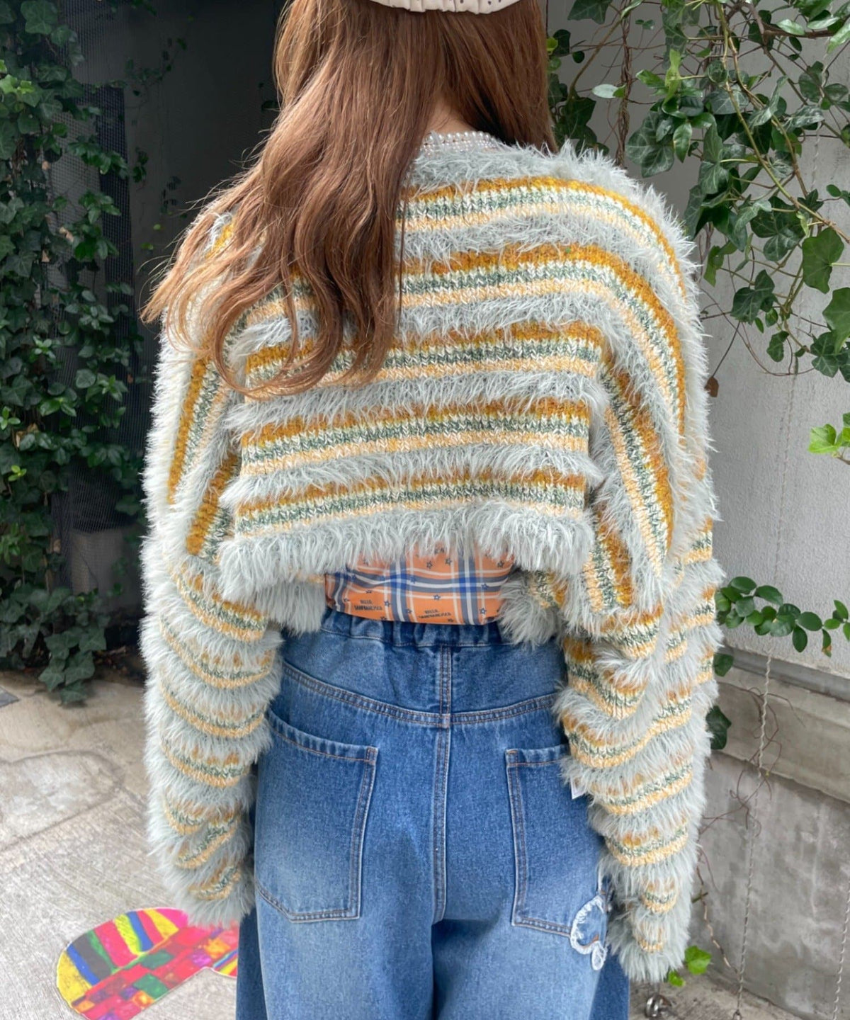 HELLO.SANFRANCISCO 2-Way Striped Cardigan with Ribbon - Image 35