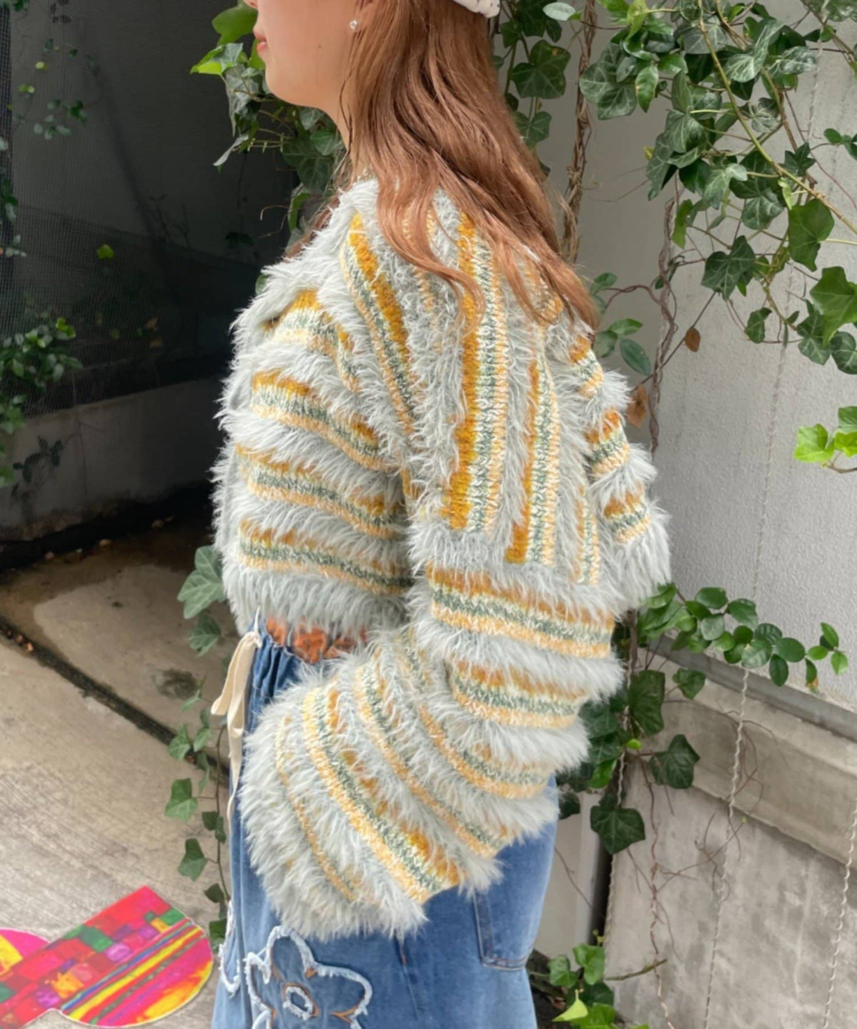 HELLO.SANFRANCISCO 2-Way Striped Cardigan with Ribbon - Image 27